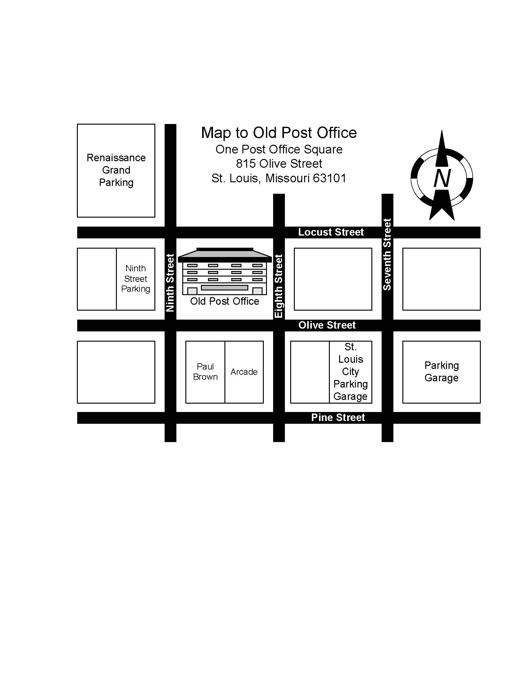 Map to Old Post Office
